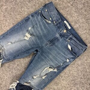 PacSun Stacked Skinny Distressed Blue Jeans Mens Size 32x30